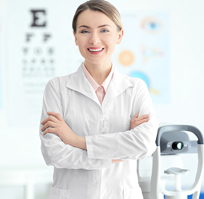 Ophthalmology Professional smiling