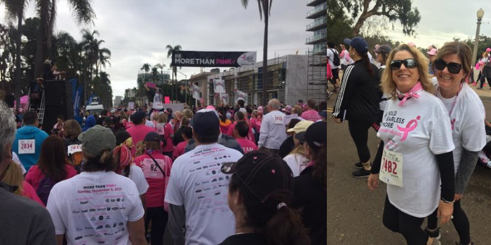 At the Susan G. Komen Race in San Diego